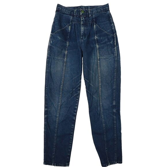 Vintage Women’s Brittania Tapered Leg 1980s High Waist Jeans size 9 style 5789-3 - Picture 1 of 12
